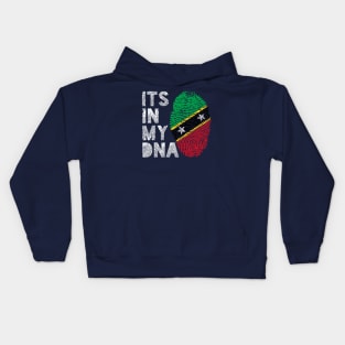 Saint Kitts and Nevis Roots Flag Fingerprint Kids Hoodie